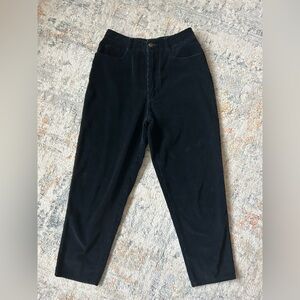 Talbots women’s black corduroy 90s/2000 straight leg Mom jeans style petite 10